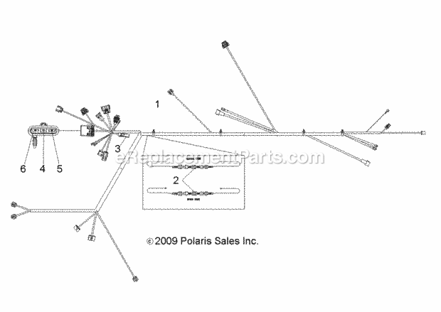 Polaris A12NG50AA (2012) Scrambler 500 4X4 Electrical, Harness Diagram