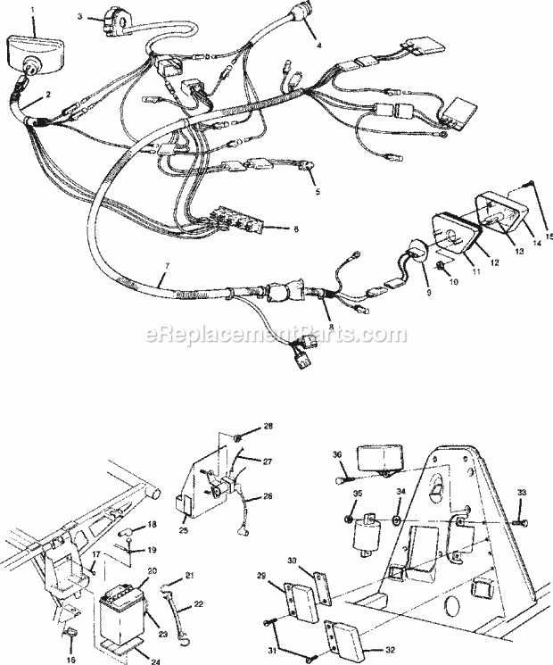 Polaris W888528 (1988) Trail Boss 250 R/Es Wiring Harness Diagram