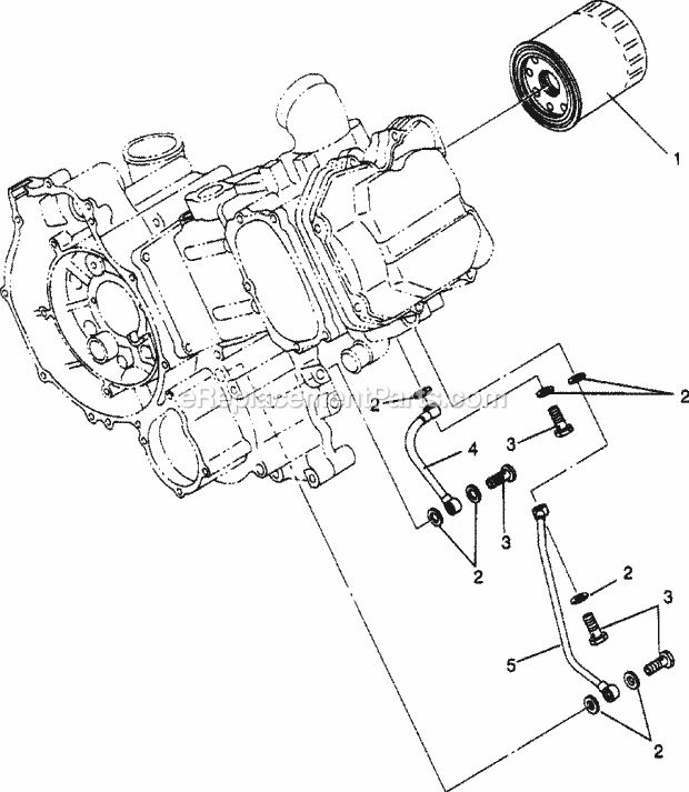 Polaris W969244 (1996) Sportsman 500 Oil Filter Sportsman 500 W969244 Diagram