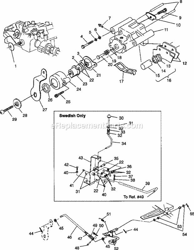 Polaris W969244 (1996) Sportsman 500 Rear Brake Sportsman 500 W969244 Diagram