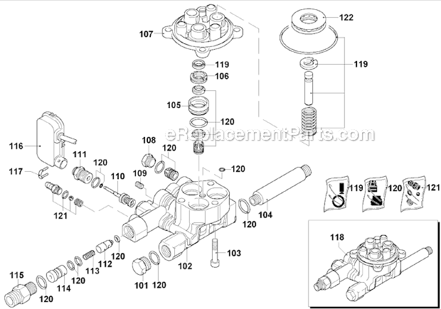 Black and Decker PW2100-B2 (Type 1) 1885 Psi Pressure Washer Page B Diagram