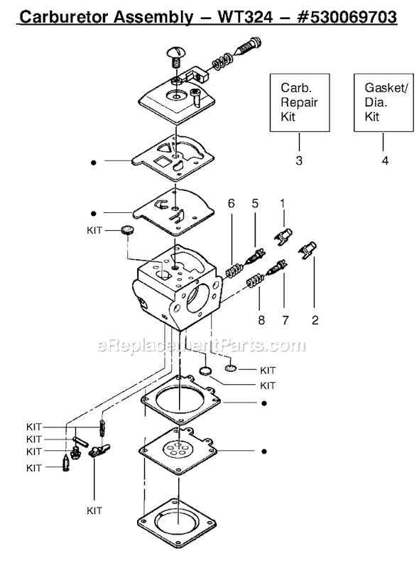 Poulan 2375 Type 3 Gas Chainsaw Page C Diagram