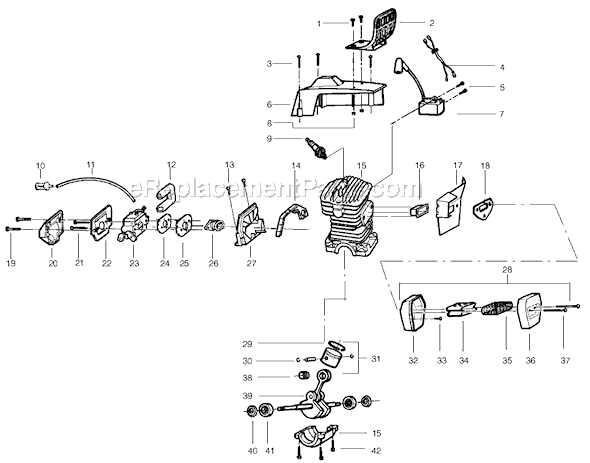 Poulan 2775 Type 2 Gas Chainsaw Page B Diagram