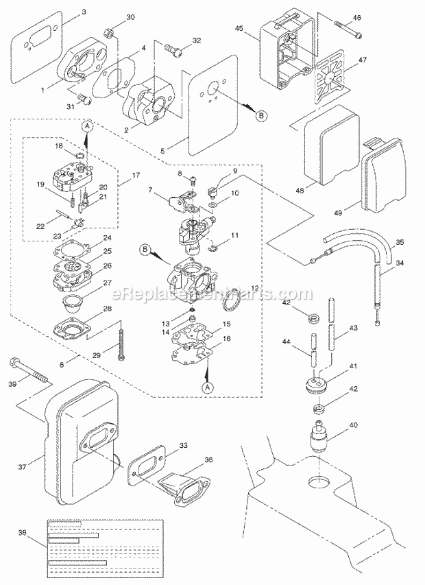 Poulan BP400 Gas Blower Page C Diagram