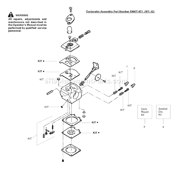 Poulan FL1500LE (Type 1) Blower Page B Diagram