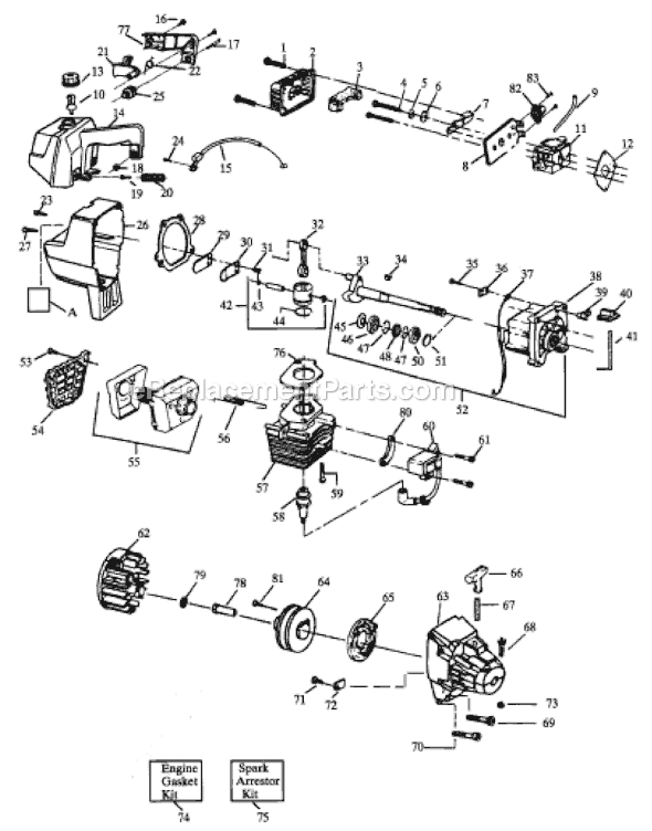 Weed Eater GTI15 Gas Trimmer Page D Diagram