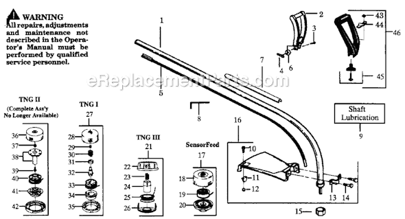 Weed Eater GTI17C Gas Trimmer Page B Diagram