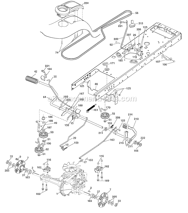 Poulan PBGT22H54 (2006-01) Lawn Tractor Drive Diagram