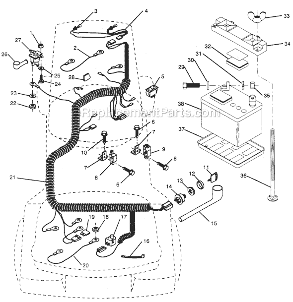 Poulan Pro PP1236A Lawn Tractor Page C Diagram