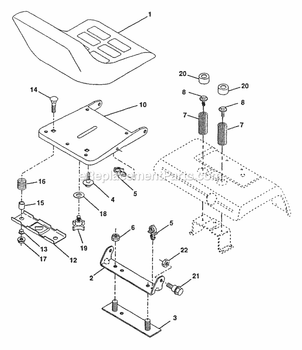 Poulan PP22H50A Lawn Tractor Page H Diagram