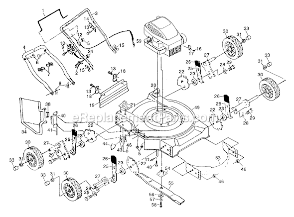 Poulan Pro PP722L Lawn Mower Page D Diagram