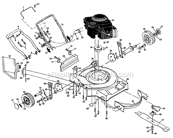 Poulan Pro PP750PKA Lawn Mower Page C Diagram