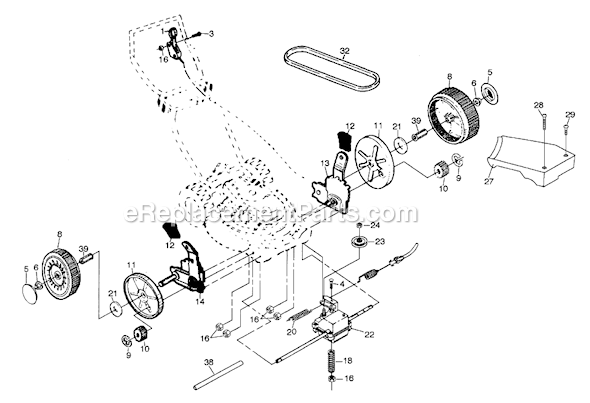 Poulan Pro PP752HLA Lawn Mower Page C Diagram
