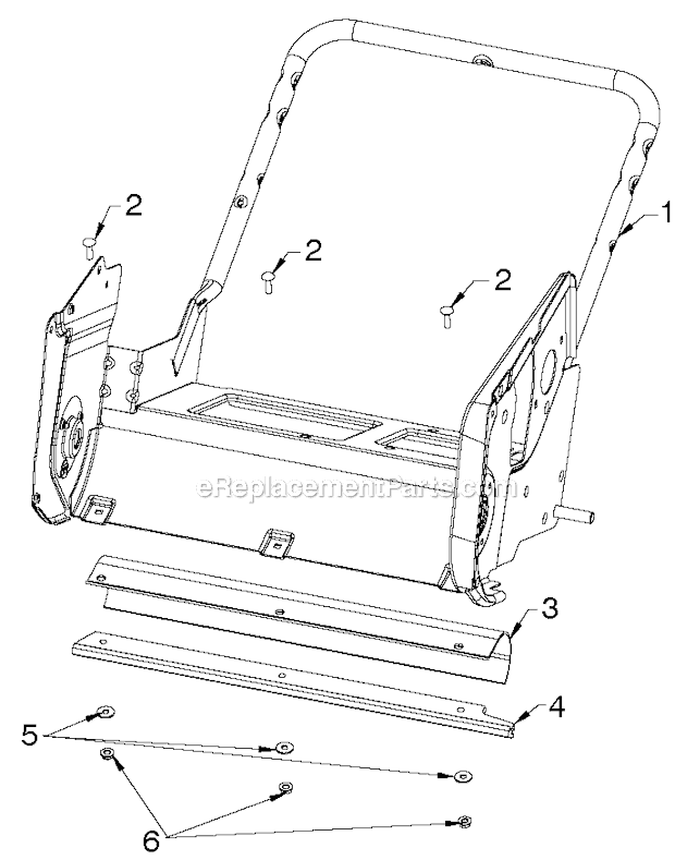 Poulan Pro PR621ES (96182000402)(2012-06) Snowblower Frame Diagram