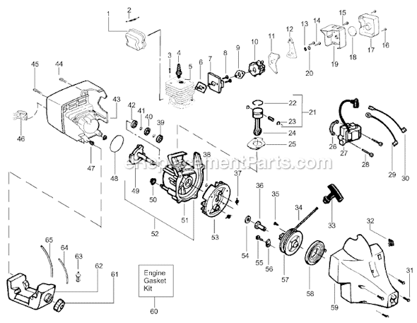 Weed Eater XT400 Type 2 Gas Trimmer Page B Diagram