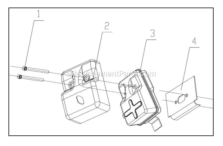 Powermate PEA4381 43cc Earth Auger Powerhead With 8 In. Bit Edger Muffler Kit Diagram