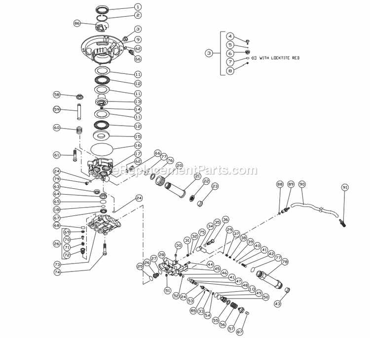 Powermate PW0881900 Premium Series Residential Light Duty 1900 Psi 2.0 Gpm Pressure Washer Section2 Diagram