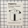 Presto Instruction/recipe Book part number: 72972