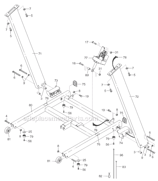 ProForm 247452 Xp 615 Trainer Treadmill Page C Diagram