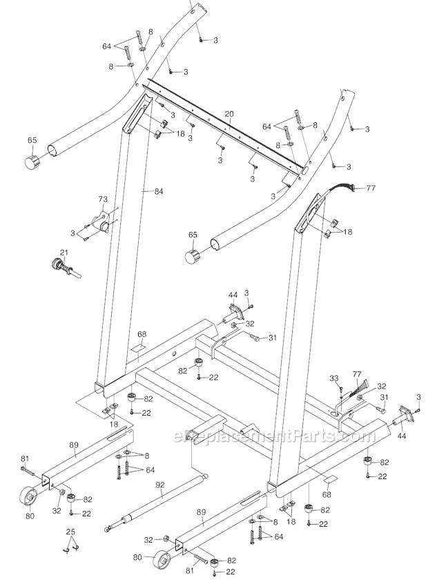 ProForm PATL409060 480 Cx Treadmill Page C Diagram