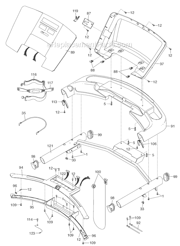 ProForm PETL148090 1290 Zlt Cwl Treadmill Page D Diagram