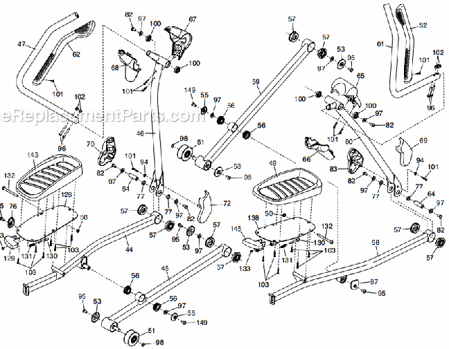 ProForm PFEL101122 Proform 1110 E Elliptical Page B Diagram