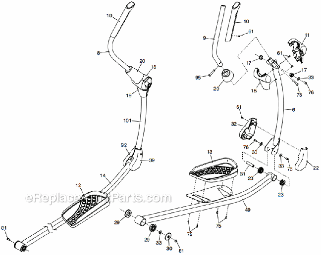 ProForm PFEL559130 Proform Smart Strider Elliptical Page B Diagram