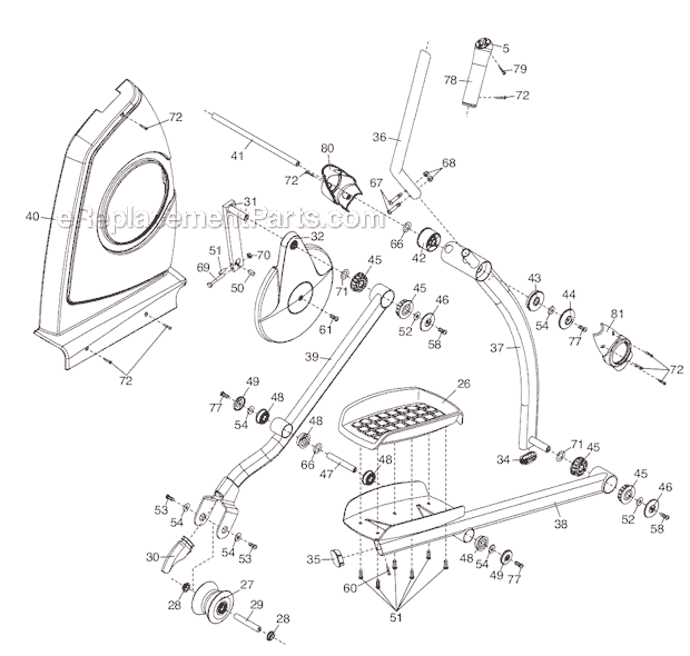 ProForm PFEL856070 Crosstrainer 800 Elliptical Page C Diagram