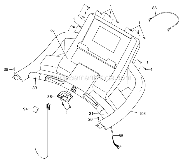 ProForm PFTL160100 Trailrunner 4.0 Treadmill Page E Diagram