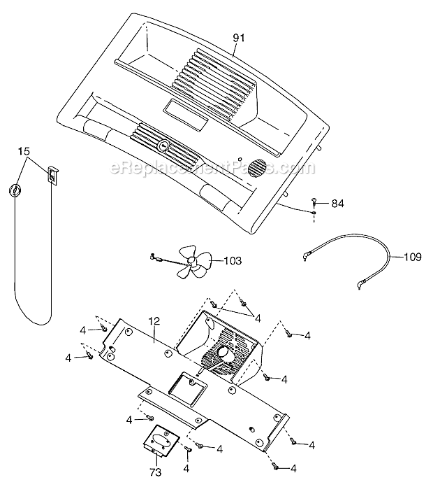 ProForm PFTL399080 380CS Treadmill Page D Diagram