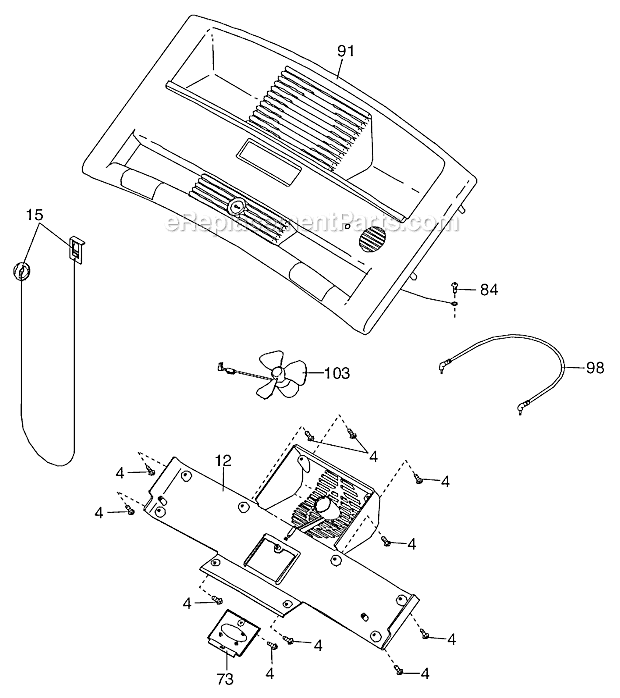 ProForm PFTL399081 380CS Treadmill Page D Diagram