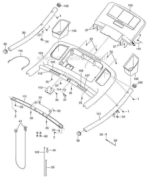 ProForm PFTL499080 580 Lt Treadmill Page D Diagram