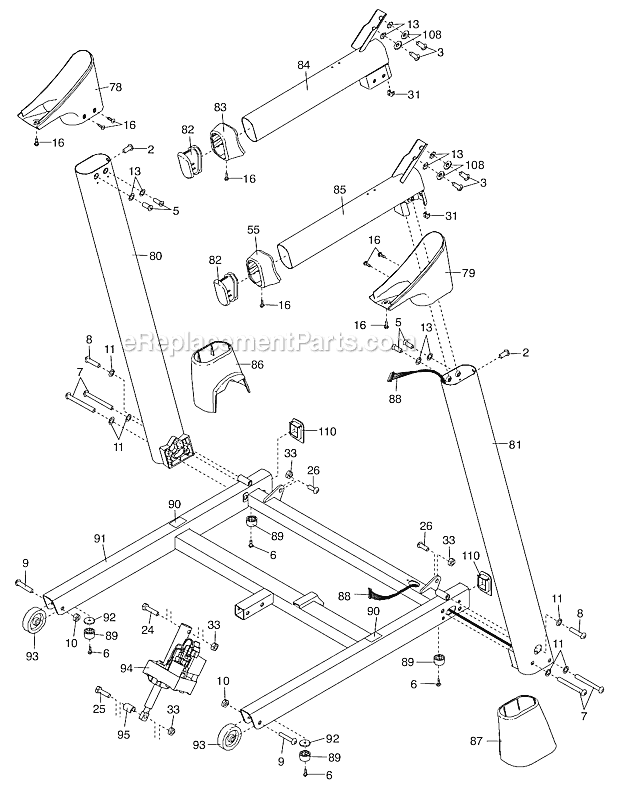 ProForm PFTL700100 600 Lt Treadmill Page C Diagram