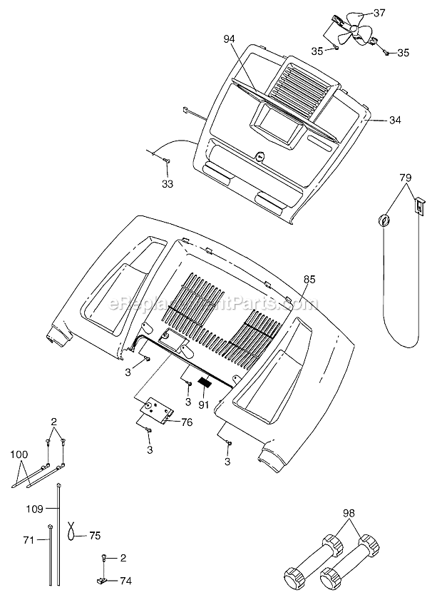 ProForm PFTL727070 775 Ct Treadmill Page D Diagram