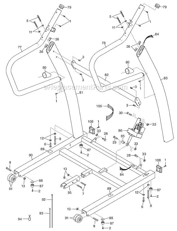 ProForm PFTL785083 I Series 785 E Treadmill Page C Diagram