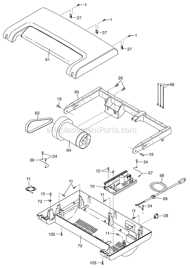 ProForm PFTL979080 780 Cs Treadmill Page B Diagram