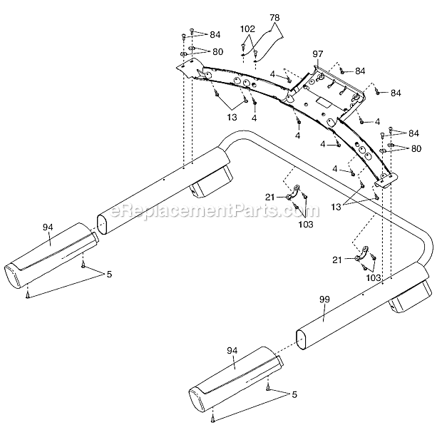 ProForm PFTL991080 1280 Premier Es Treadmill Page D Diagram