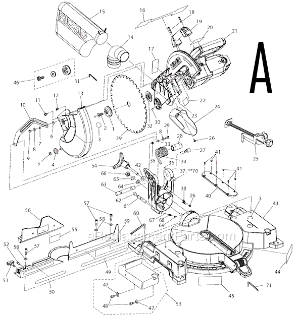 Ridgid 14500 Chop Saw Parts Diagram Reviewmotors.co
