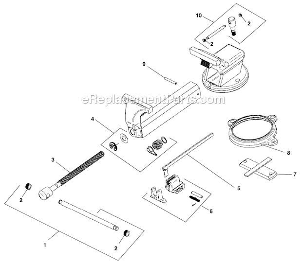 Ridgid XF-45 Quick-Acting Vise Page A Diagram