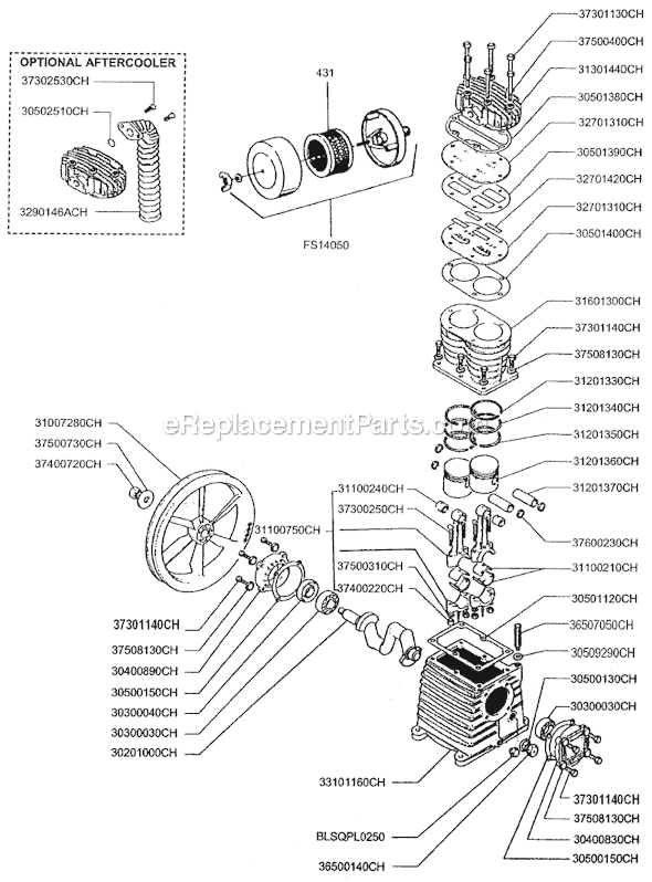 Rolair 1040HK18 Wheeled Gas Compressor Page B Diagram