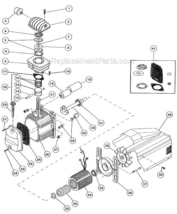 Rolair D2002HPV5 Hand Carry Compressor Page B Diagram