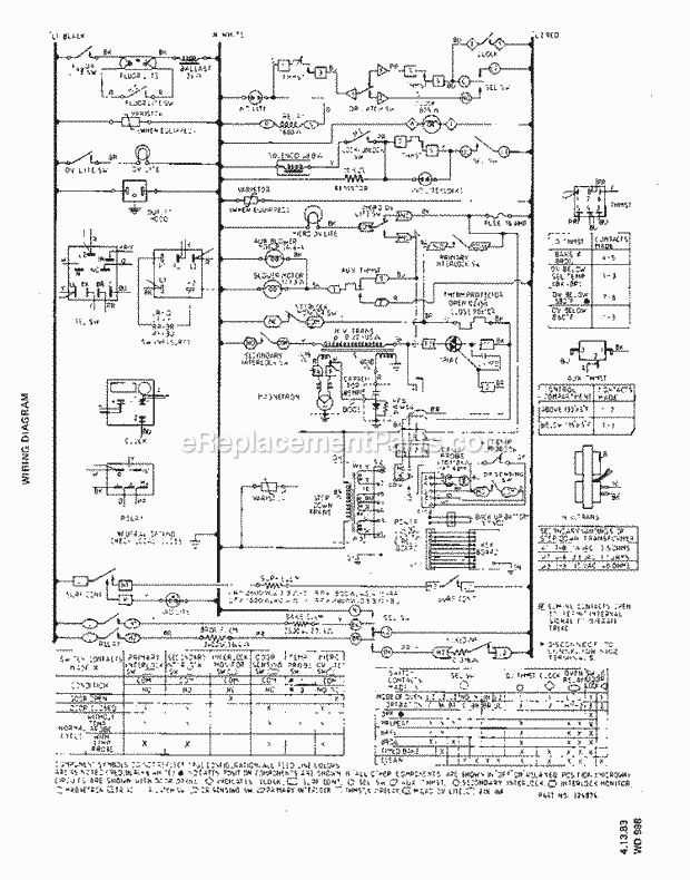 Roper 2893W0A Electric Ranges, Electric* Page J Diagram