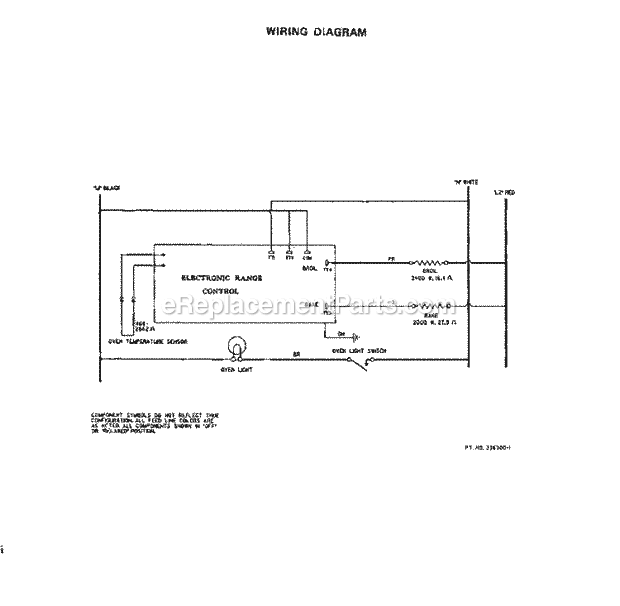 Roper B9308W0 Electric Ranges, Electric* Page D Diagram