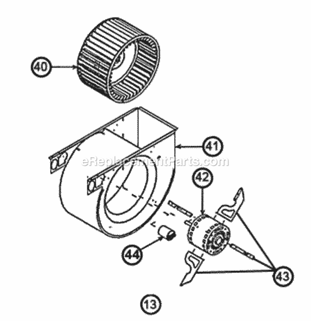 Ruud 90RJ07EES01 Gas Furnaces Blower Assembly Diagram