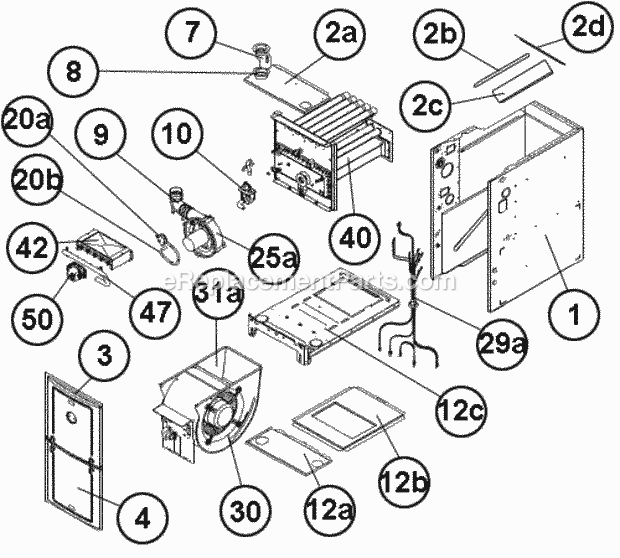 Ruud R92PA0401317MSA Gas Furnaces Exploded View Diagram