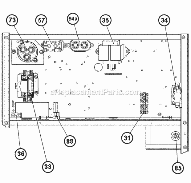 Ruud RACA13036AJD000AA Package Air Conditioners Electrical Control Box (1) Diagram