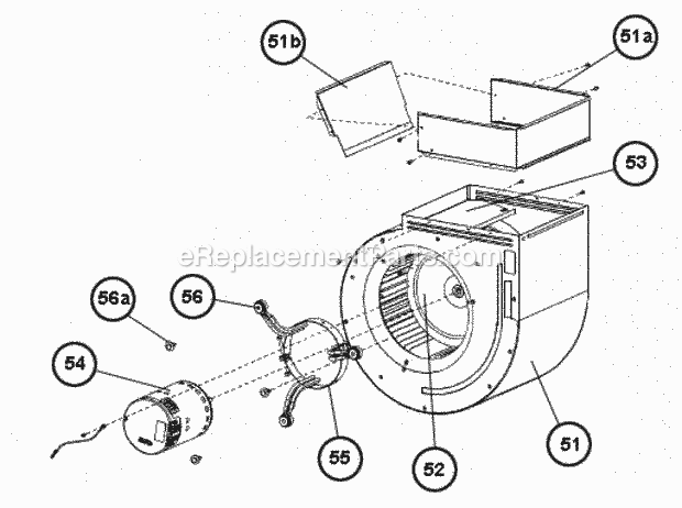 Ruud RACA13036AJD000AA Package Air Conditioners Blower Assembly Diagram