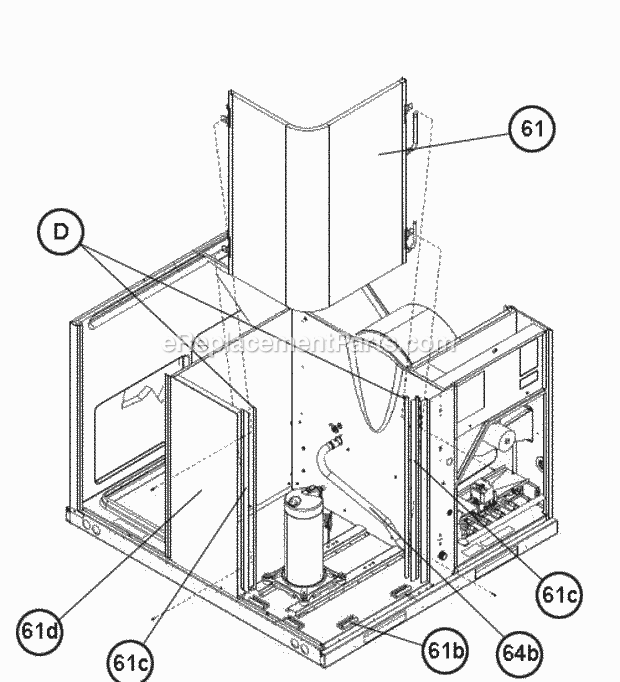 Ruud RACA13036AJD000AA Package Air Conditioners Condenser Coil 2 Ton Diagram