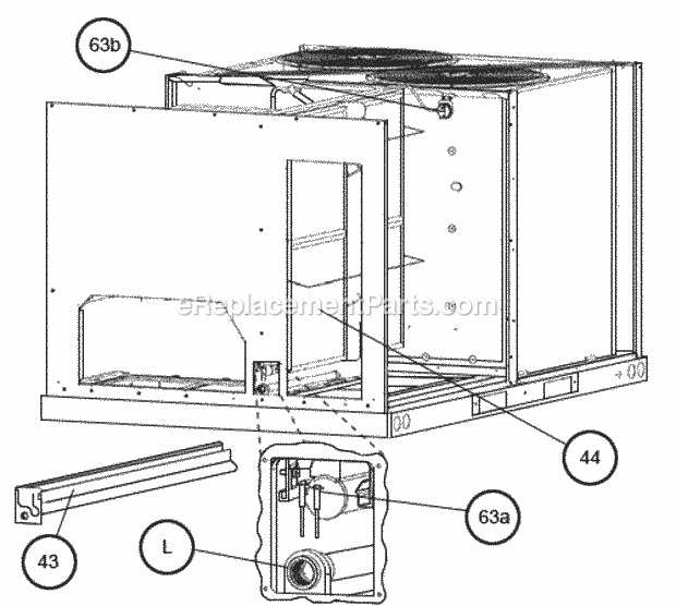 Ruud RACDZR090ACA000BAAA2 Package Air Conditioners - Commercial Drain Pan, Sensor Diagram