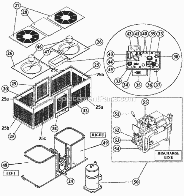 Ruud RAWD-125CAZ729 Condensing Units - Commercial Exploded View 100-151 Diagram